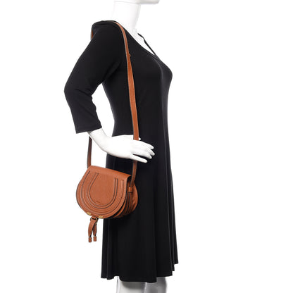 Chloe Calfskin Mini Marcie Round Crossbody Bag Tan 2 of 12