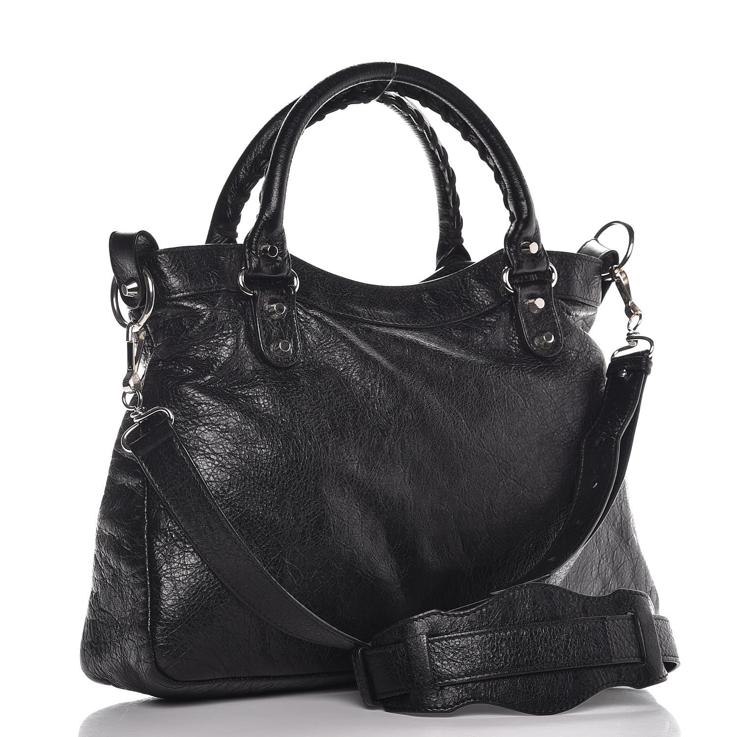 Balenciaga Agneau Classic Silver Hardware Town Black 4 of 8