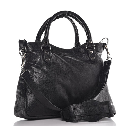 Balenciaga Agneau Classic Silver Hardware Town Black 4 of 8