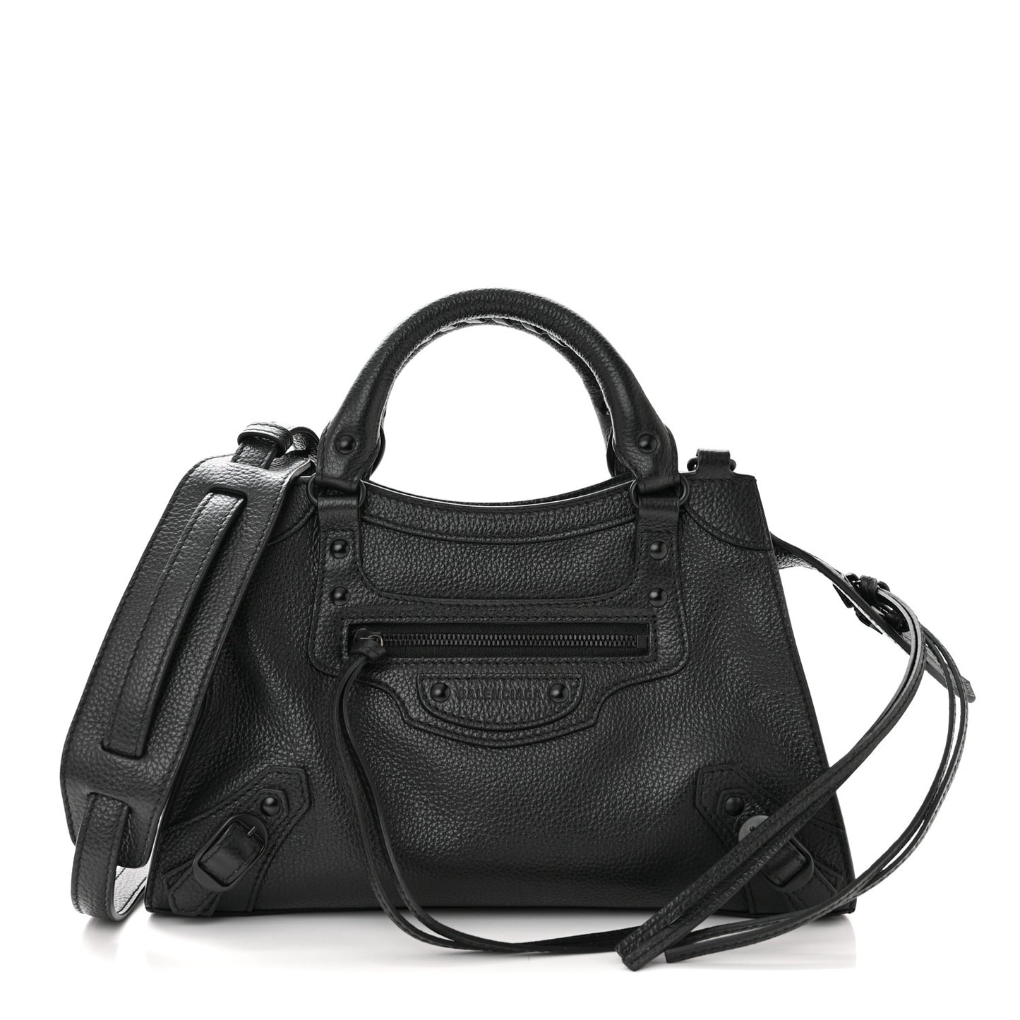 Grained Calfskin Neo Classic Black Hardware XS City Black