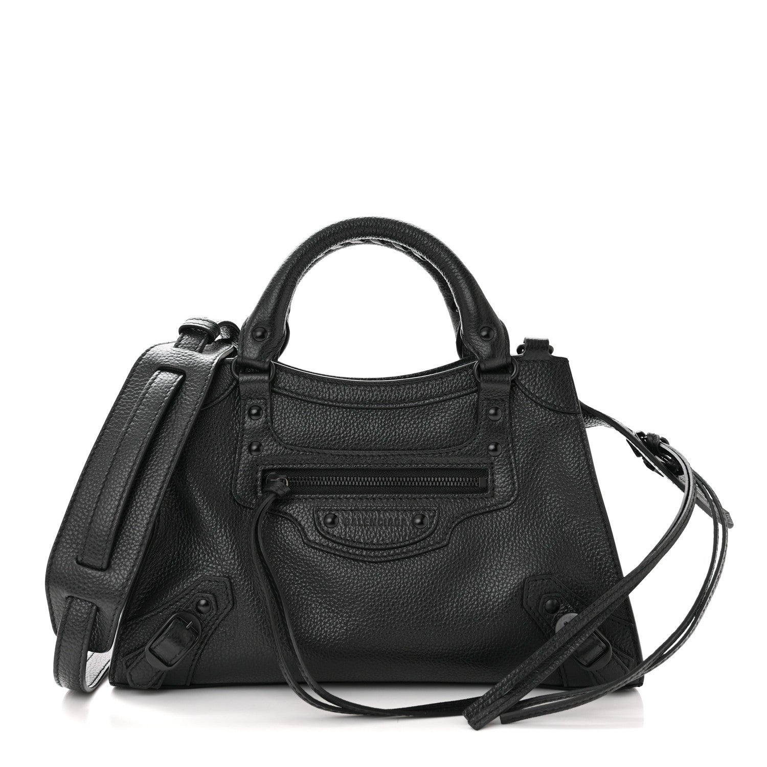 Balenciaga Grained Calfskin Neo Classic Black Hardware XS City Black 1 of 10