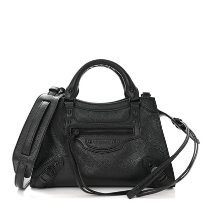 Balenciaga Grained Calfskin Neo Classic Black Hardware XS City Black 1 of 10