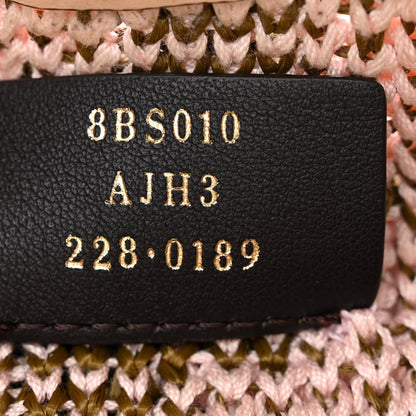 Fendi Raffia Vitello King F is Fendi FF Crochet Mini Mon Tresor Bucket Bag Natural Light Rose 7 of 13