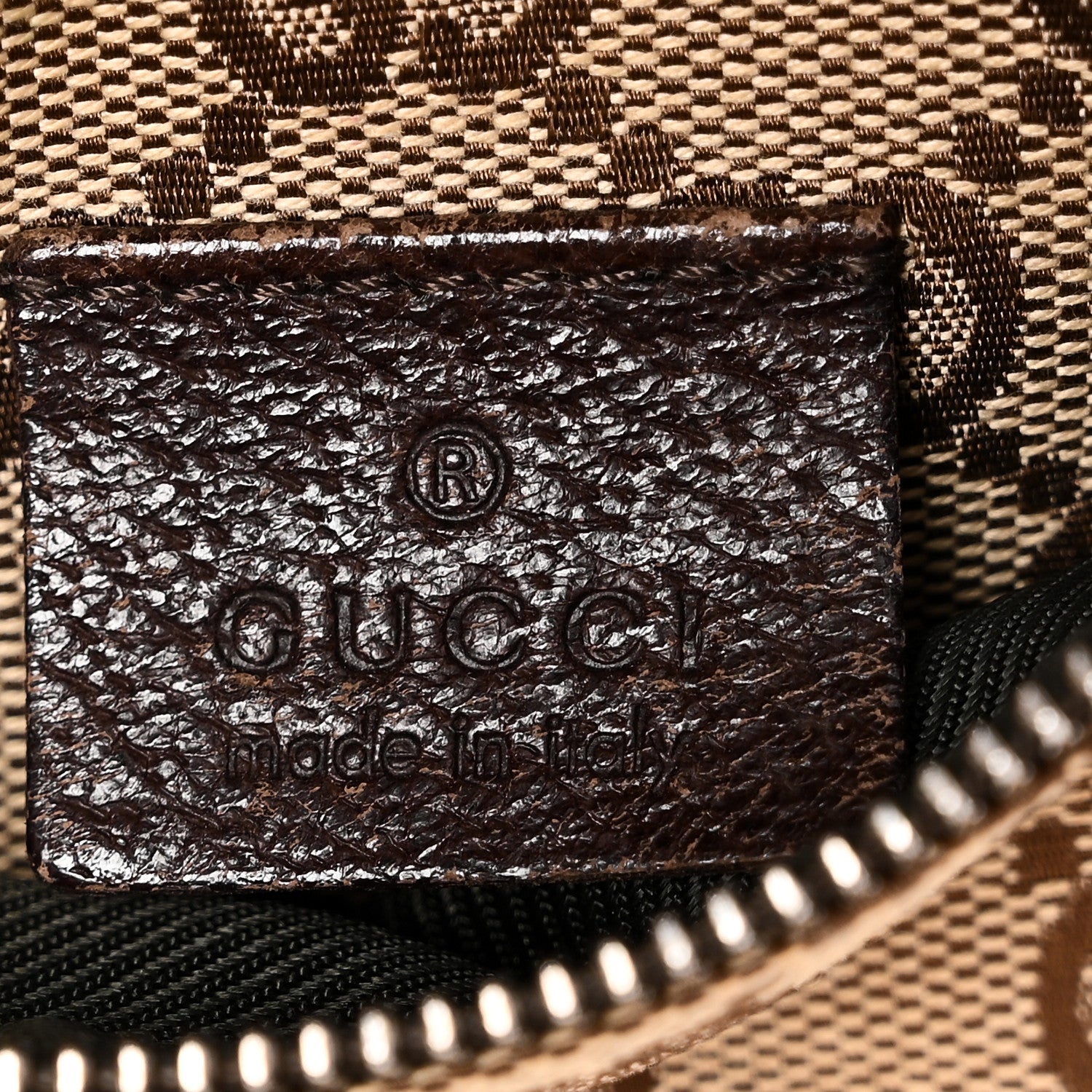 Gucci GG Monogram Double Pocket Belt Bag Dark Brown 6 of 10