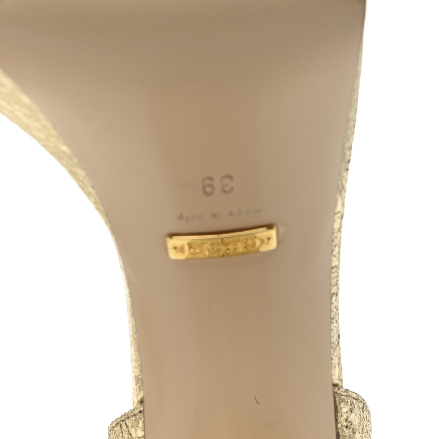 Galassia GG Marmont Ankle Wrap 90mm Sandals 39 Platino