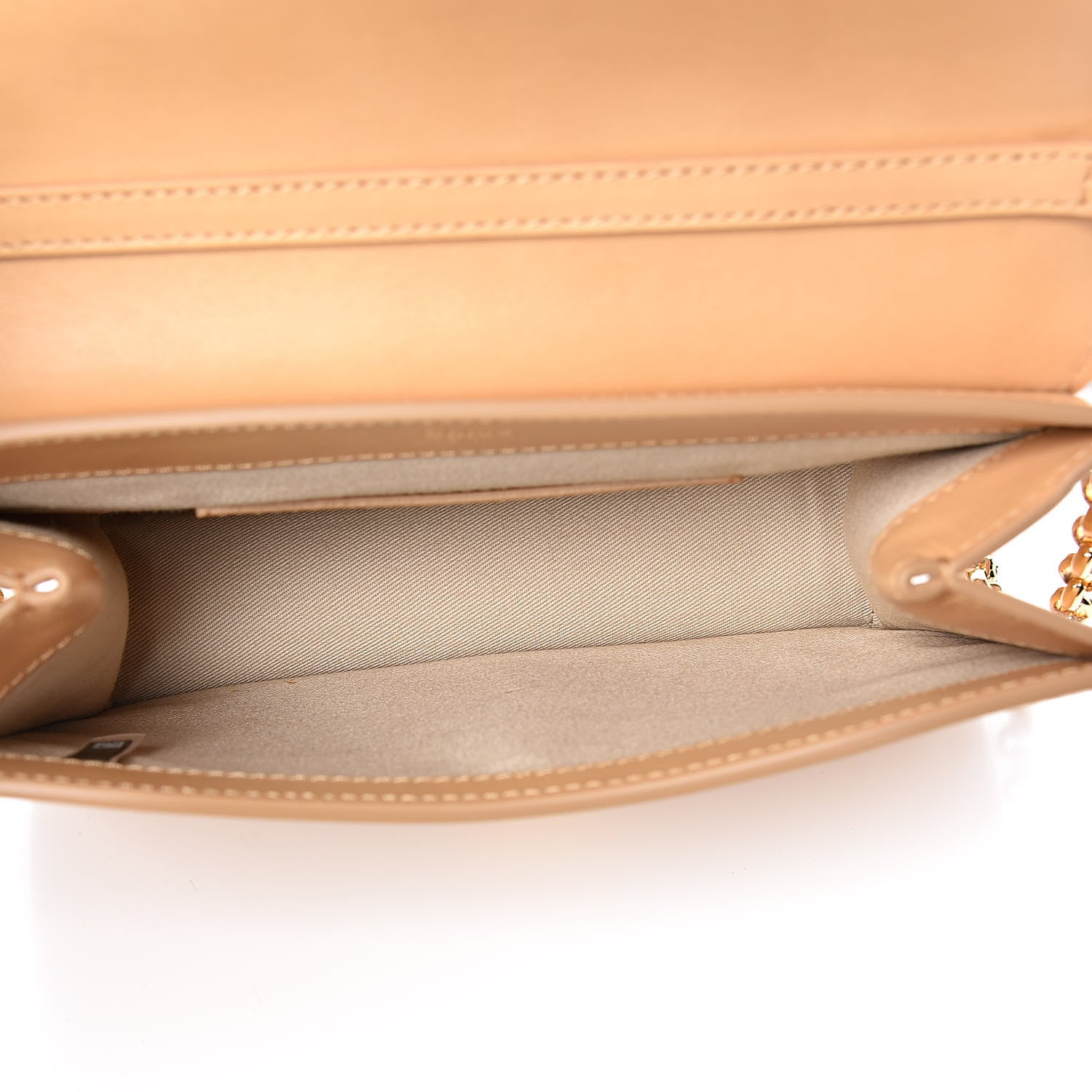Chloe Calfskin Suede C Clutch With Chain Bleached Brown 5 of 10