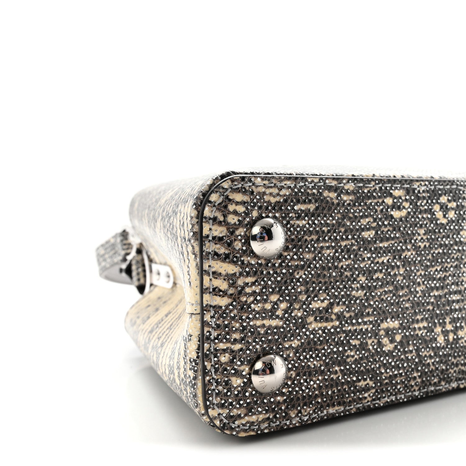 Louis Vuitton Lizard Mini Capucines Argento 8 of 10