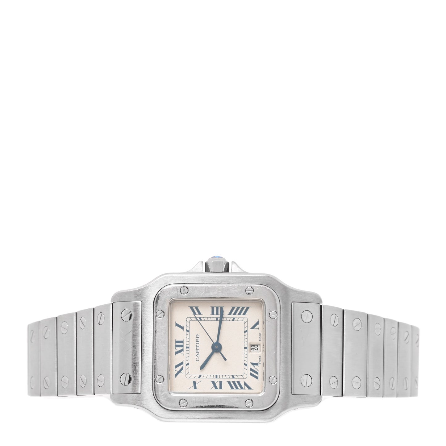 Stainless Steel 29mm Santos De Cartier Galbee Quartz Watch