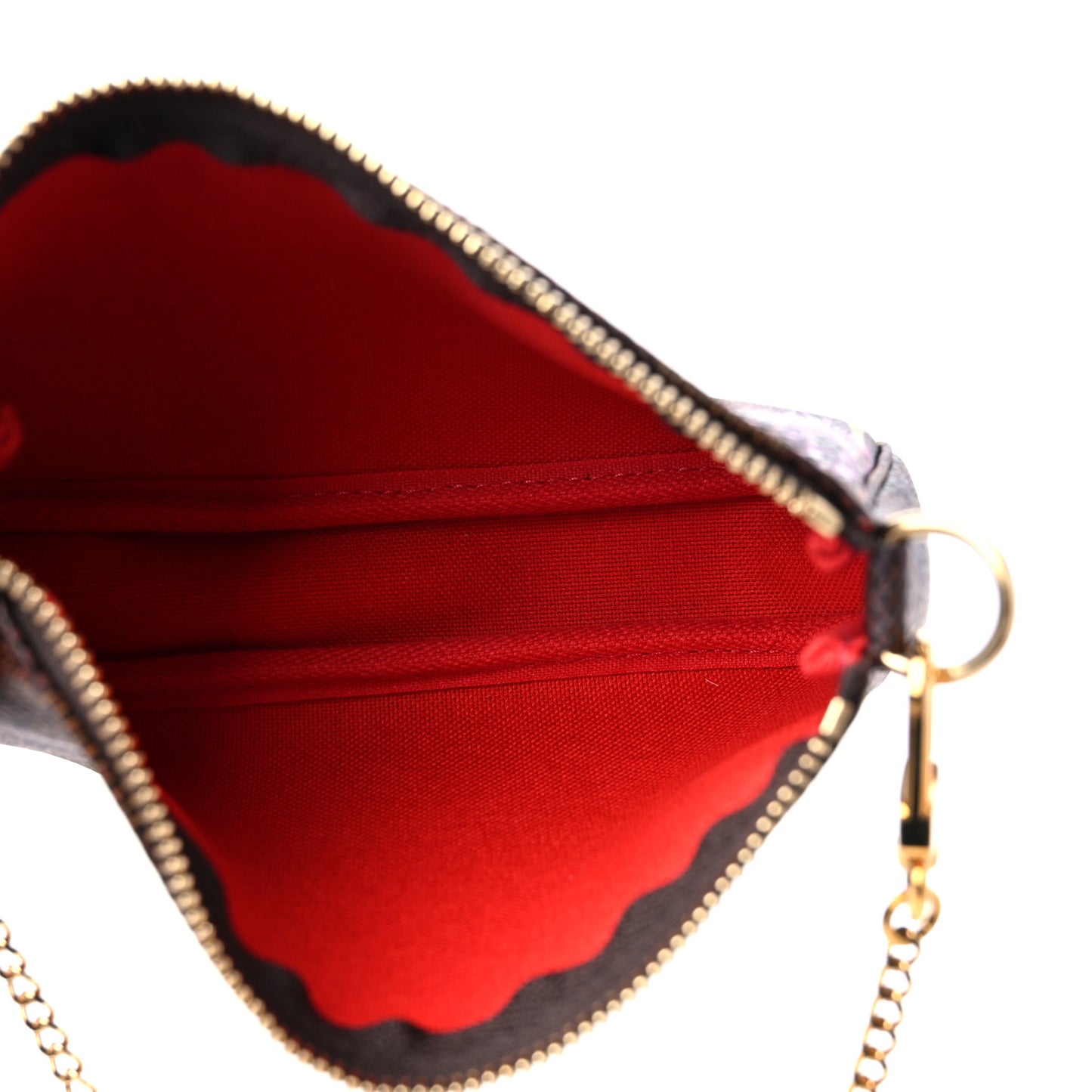 Damier Ebene 2019 Christmas Animation Mini Pochette Accessories Red