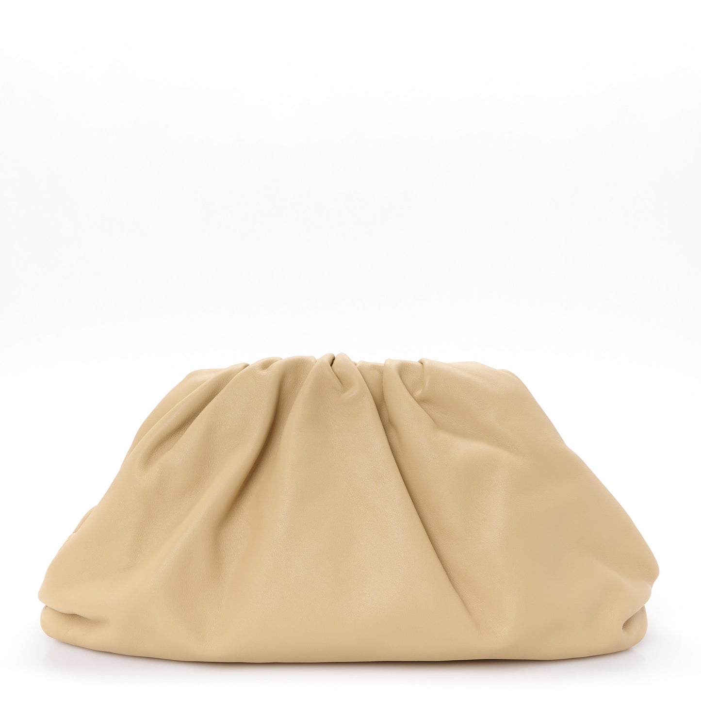 Smooth Butter Calf The Pouch Oversized Clutch Almond
