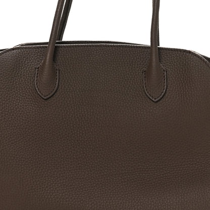 The Row Matte Grained Calfskin Marlo 12 Tote Bag Dark Olive 7 of 9