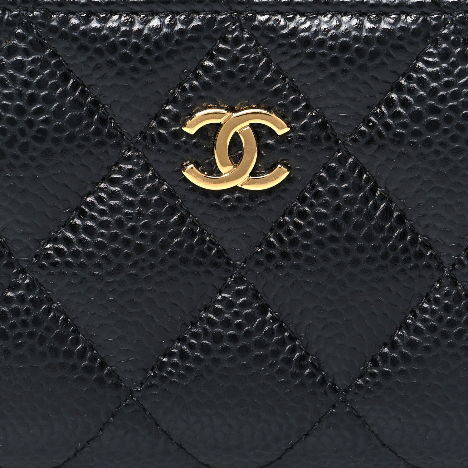 Chanel Caviar Quilted Zip Coin Purse Black 8 of 12