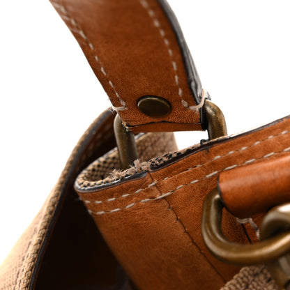 Burberry Canvas Mega Check Medium Ashby Hobo Saddle Brown 16 of 16