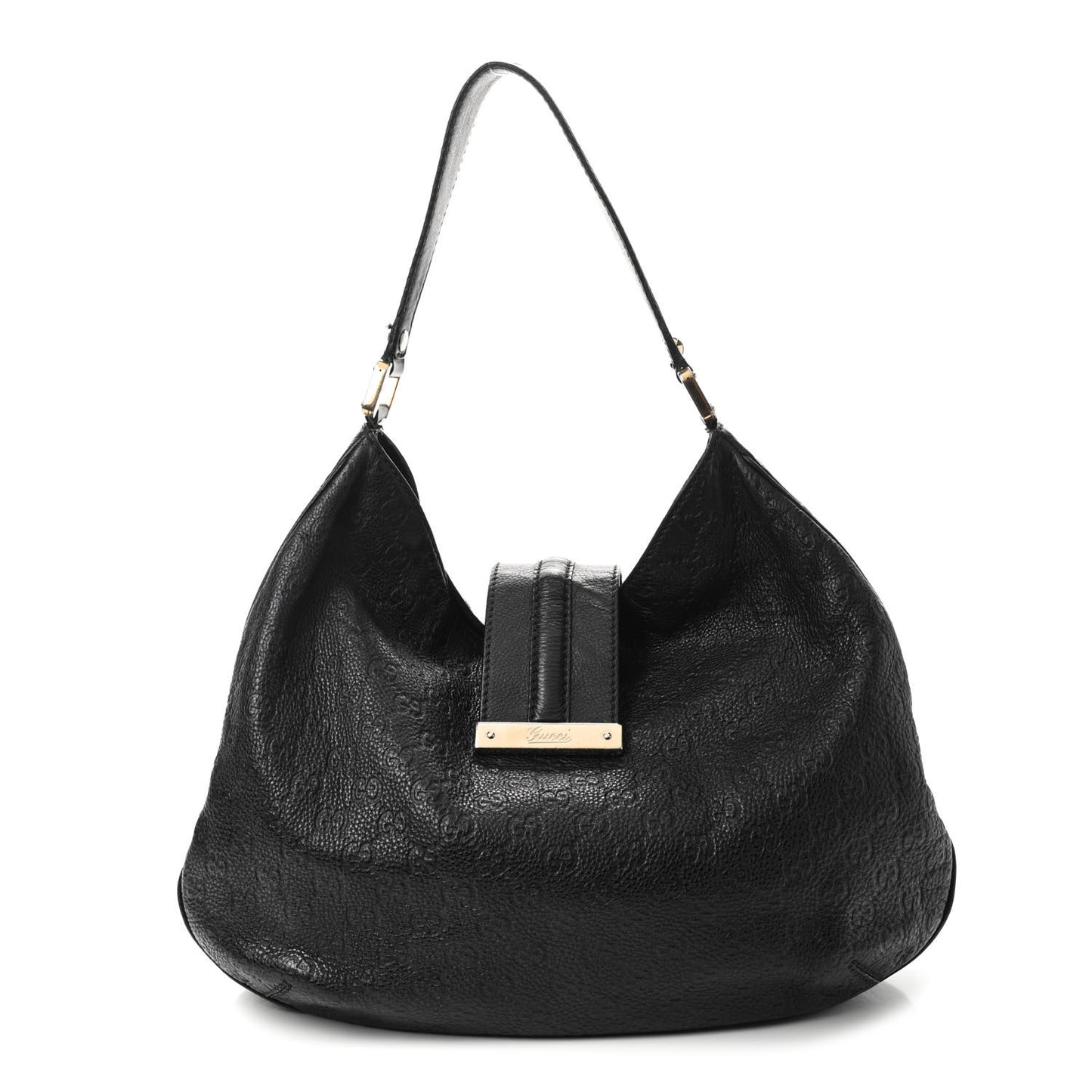 Guccissima Large New Ladies Web Hobo Black