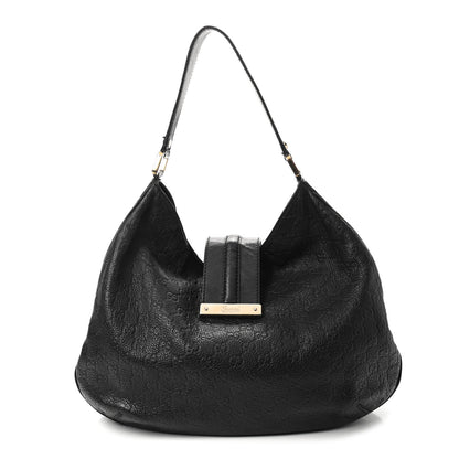 Gucci Guccissima Large New Ladies Web Hobo Black 1 of 11