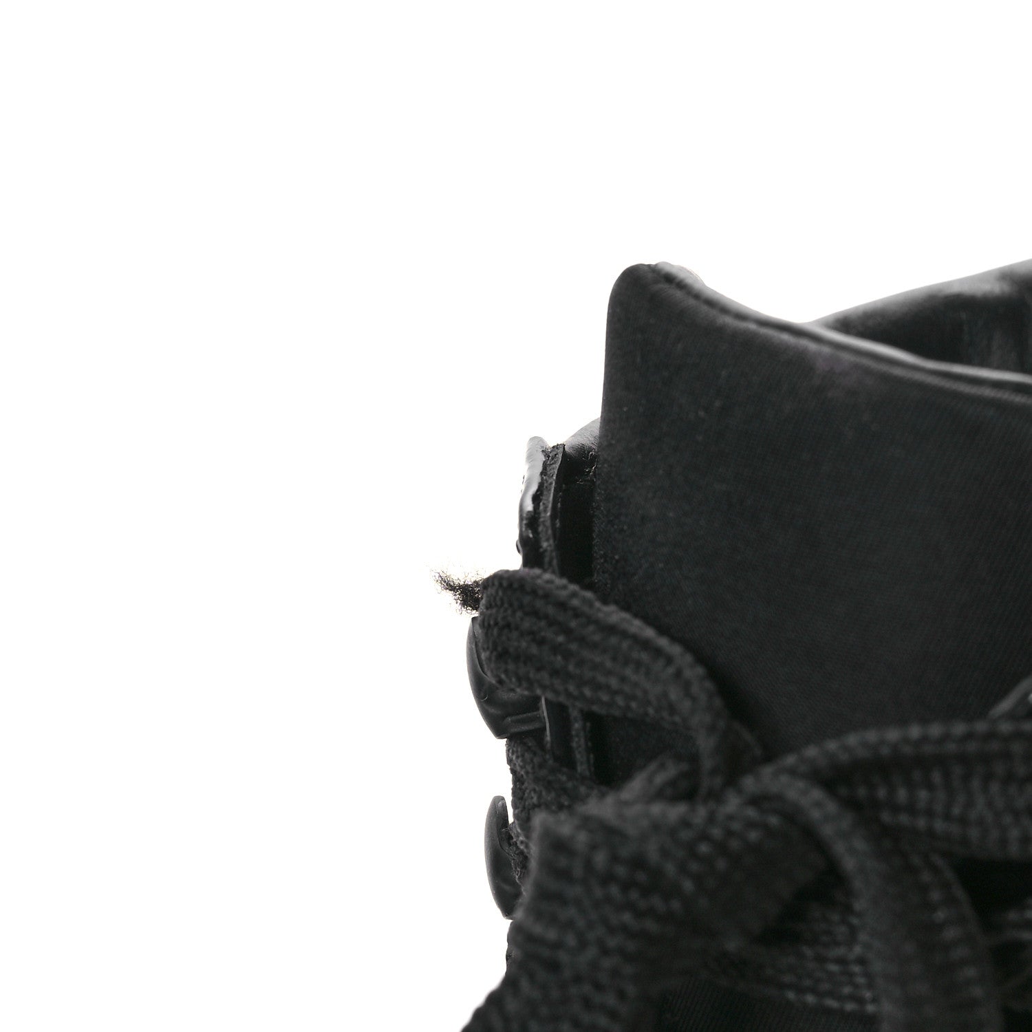 Prada Spazzolato Re-Nylon Metal Triangle Logo Lace Up 55mm Ankle Boots 39 Black 9 of 10