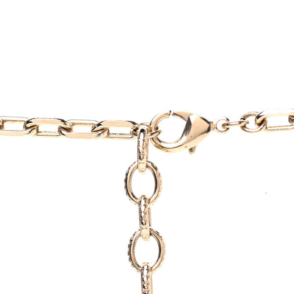 Chanel Beaded Star CC Long Necklace Green Gold 5 of 7
