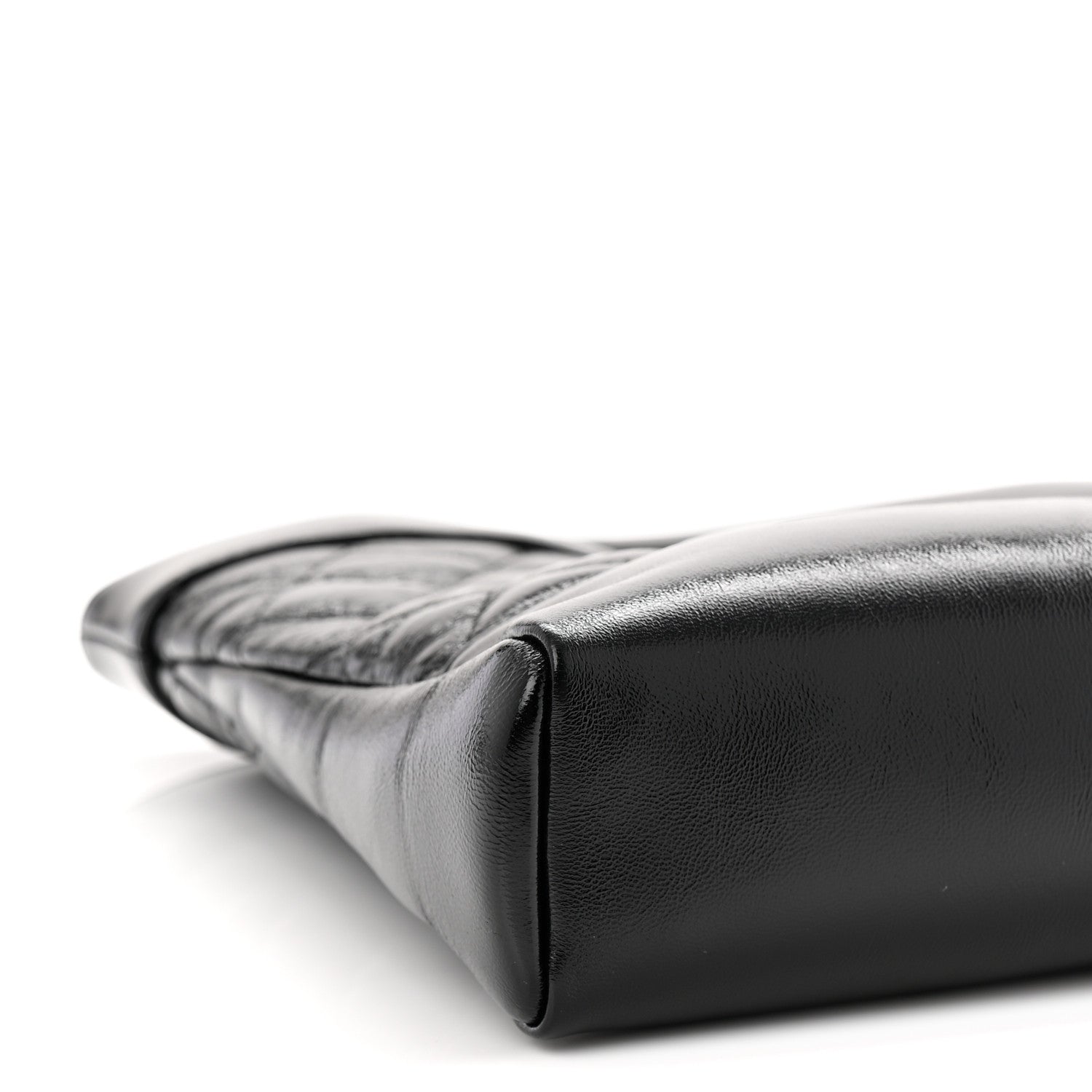 Chanel Shiny Crumpled Calfskin Quilted Mini 31 Shopping Bag Black 9 of 11