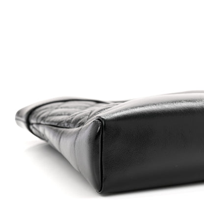 Chanel Shiny Crumpled Calfskin Quilted Mini 31 Shopping Bag Black 9 of 11