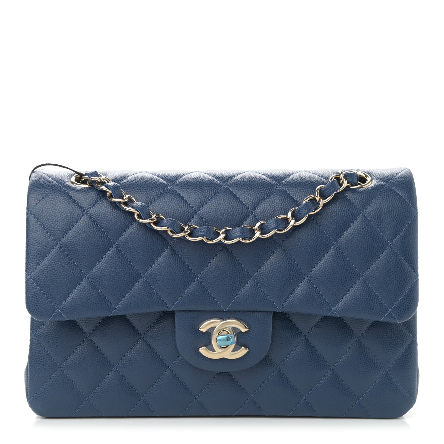 Chanel Caviar Quilted Small Double Flap Blue 1 of 10