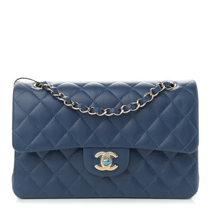 Chanel Caviar Quilted Small Double Flap Blue 1 of 10