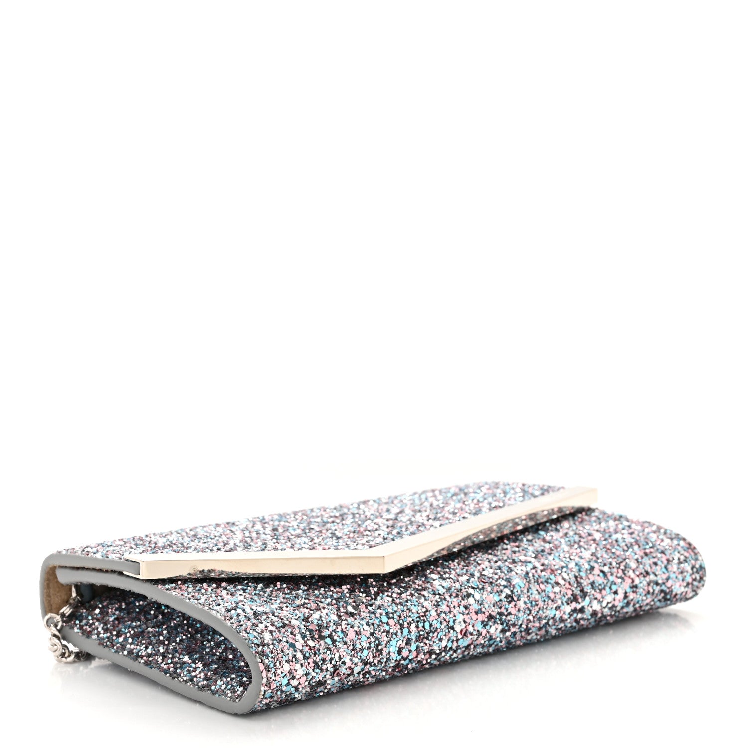 Jimmy Choo Glitter Emmie Clutch Bubblegum Mix 4 of 11