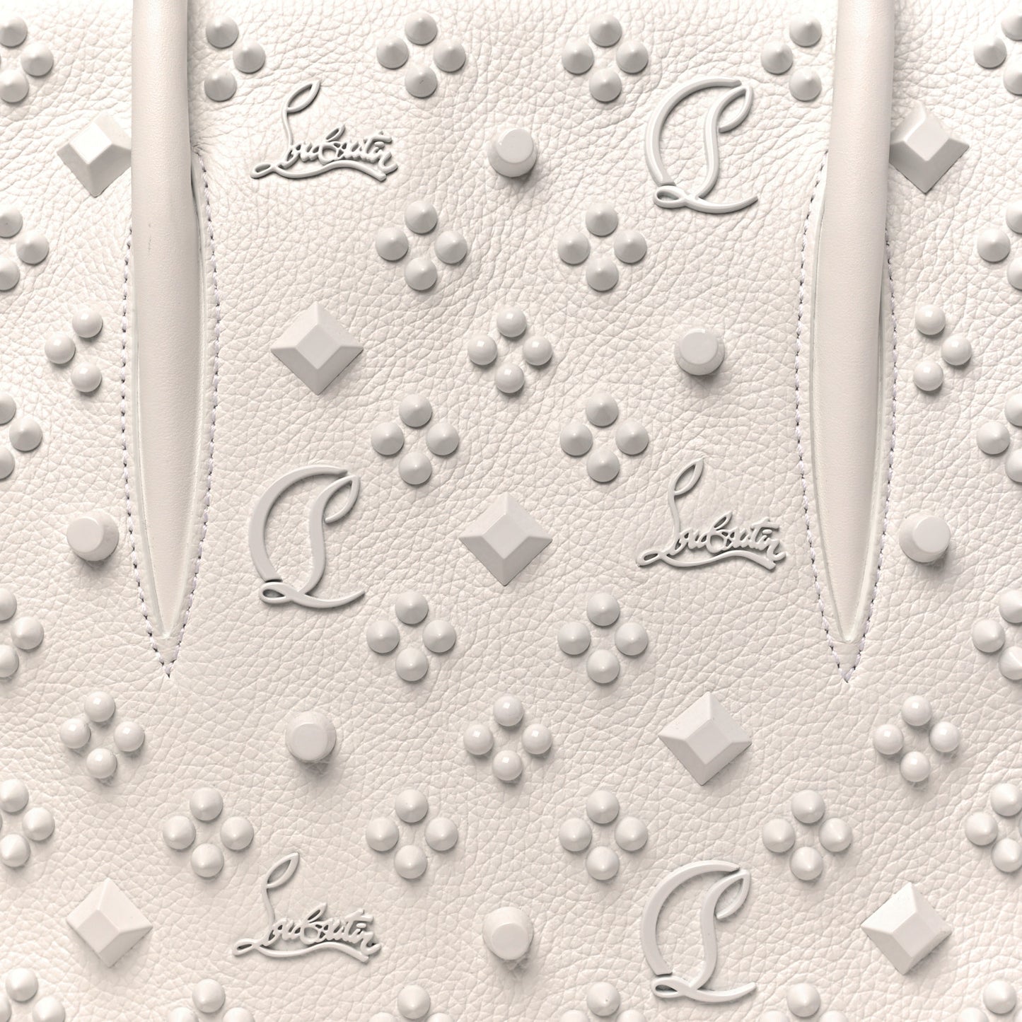 Calfskin Spikes Loubinthesky Medium Paloma Bianco
