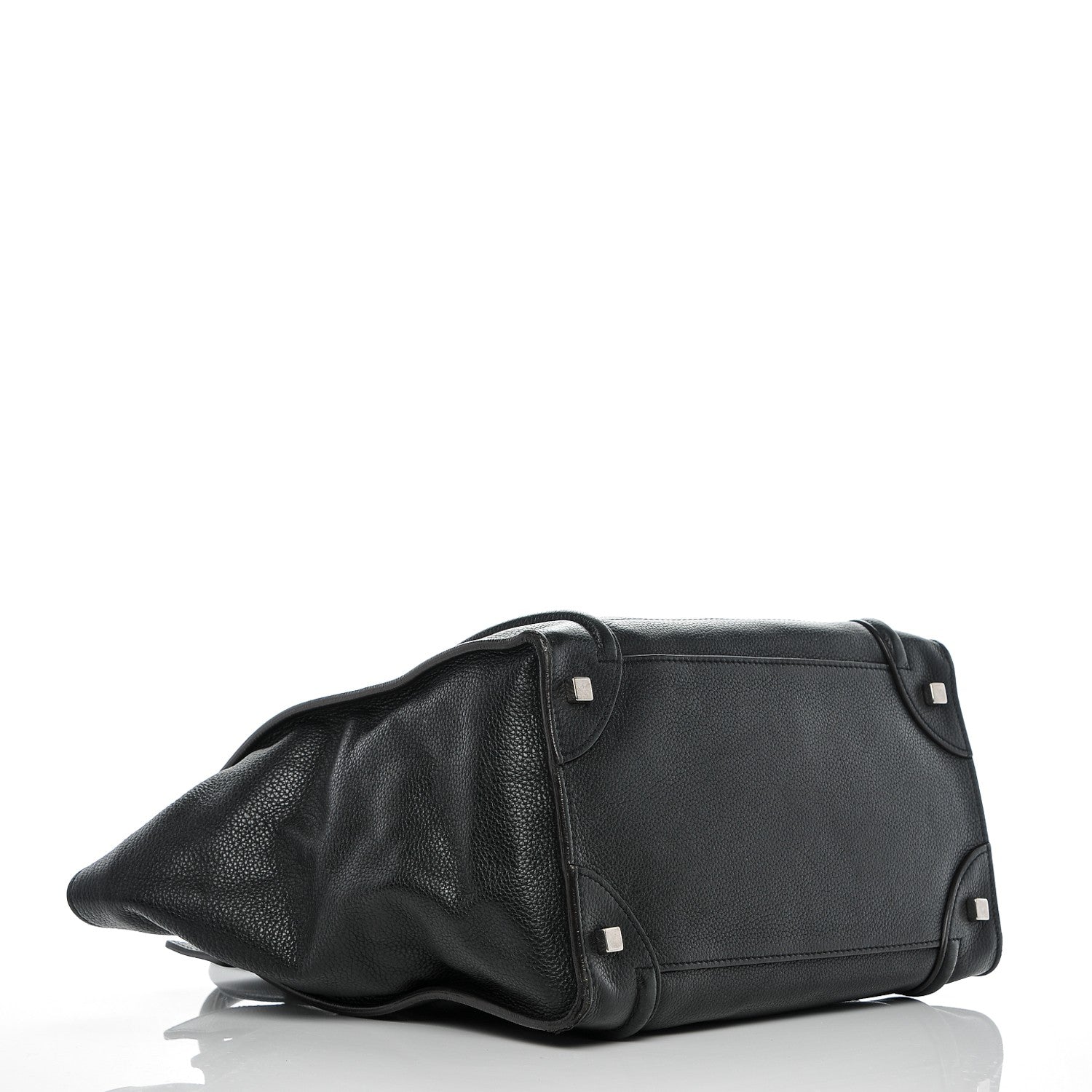 Celine Drummed Calfskin Mini Luggage Black 4 of 7