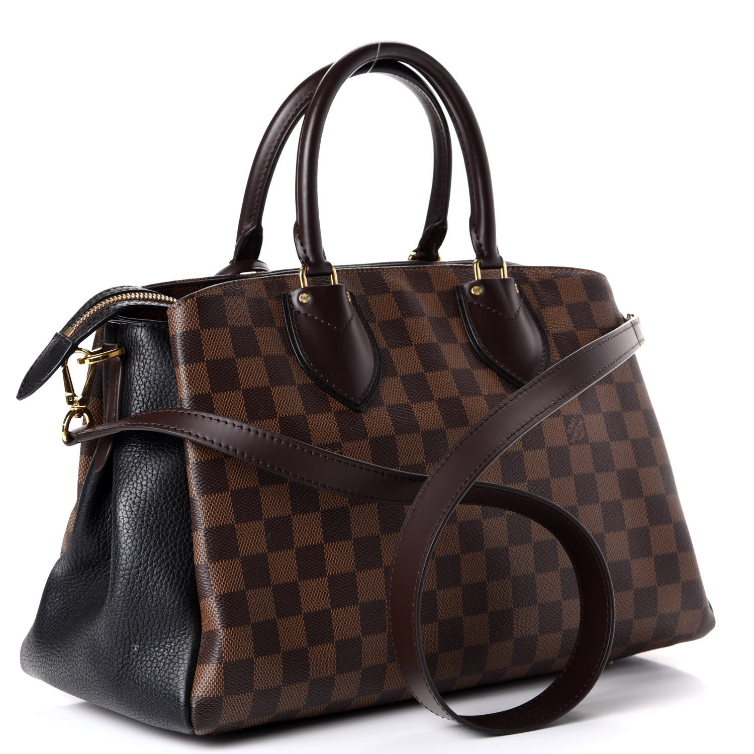 Louis Vuitton Cuir Taurillon Damier Ebene Normandy Black 2 of 10