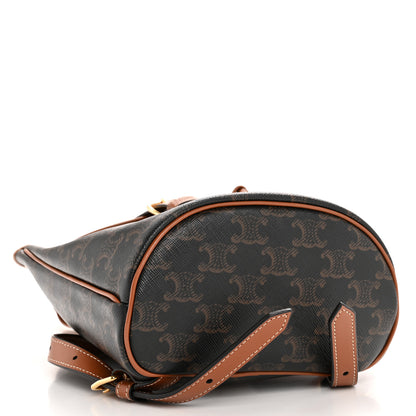 Celine Triomphe Canvas Calfskin Mini Folco Backpack Tan 4 of 15