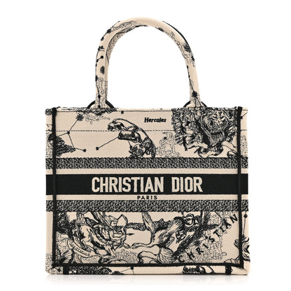Christian Dior Canvas Embroidered Small Zodiac Toile De Jouy Book Tote Latte 1 of 10