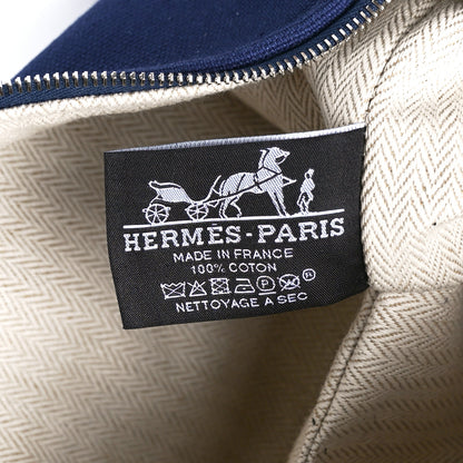 Hermes Canvas Small Bride-A-Brac Pouch Marine 6 of 11