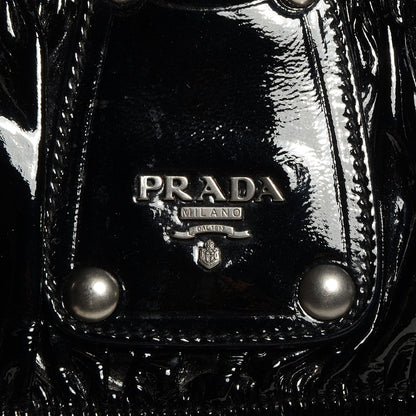 Prada Vernice Gaufre Tote Black 9 of 9