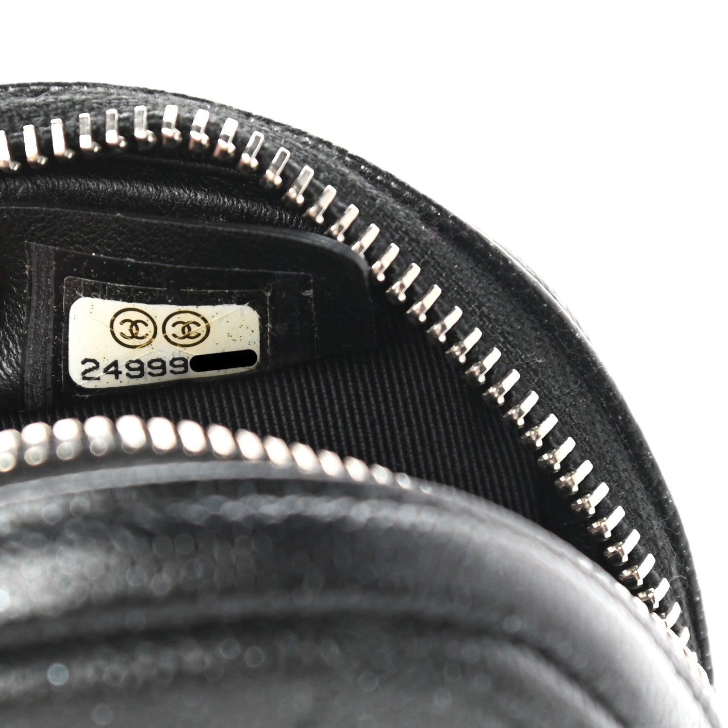 Chanel Iridescent Caviar Quilted Zip Around Classic Coin Purse Black 7 of 7