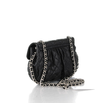 Chanel Washed Lambskin Quilted Medium Chain Around Messenger Black 3 of 7