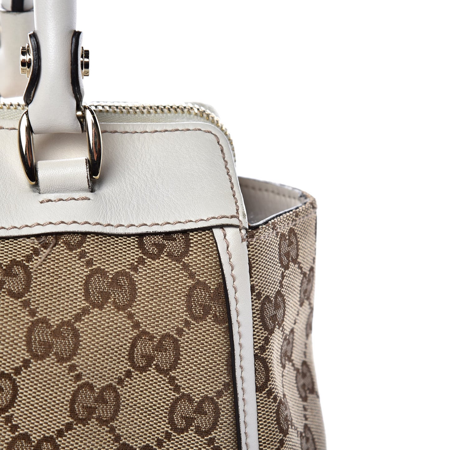 Monogram D Gold Tote Off White