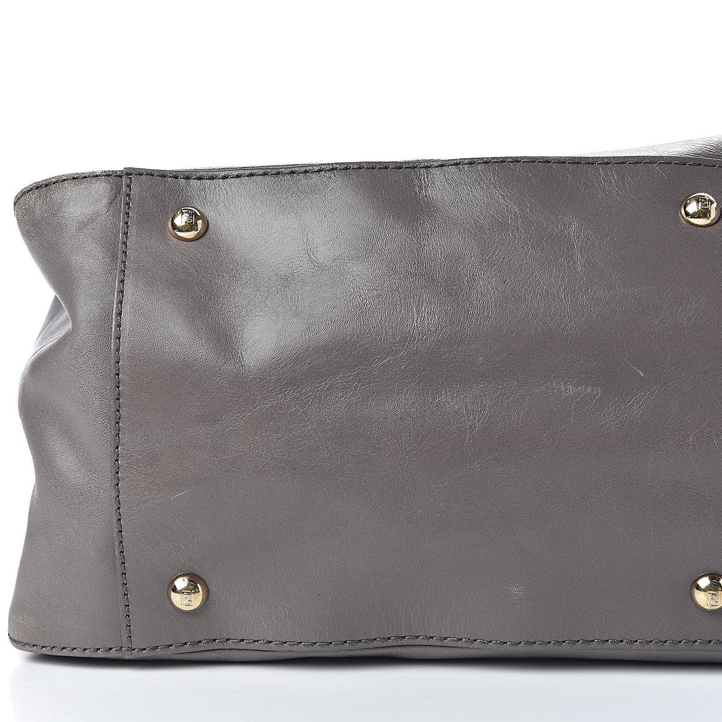 Vitello Acqua Large Twins Tote Grigio Scuro