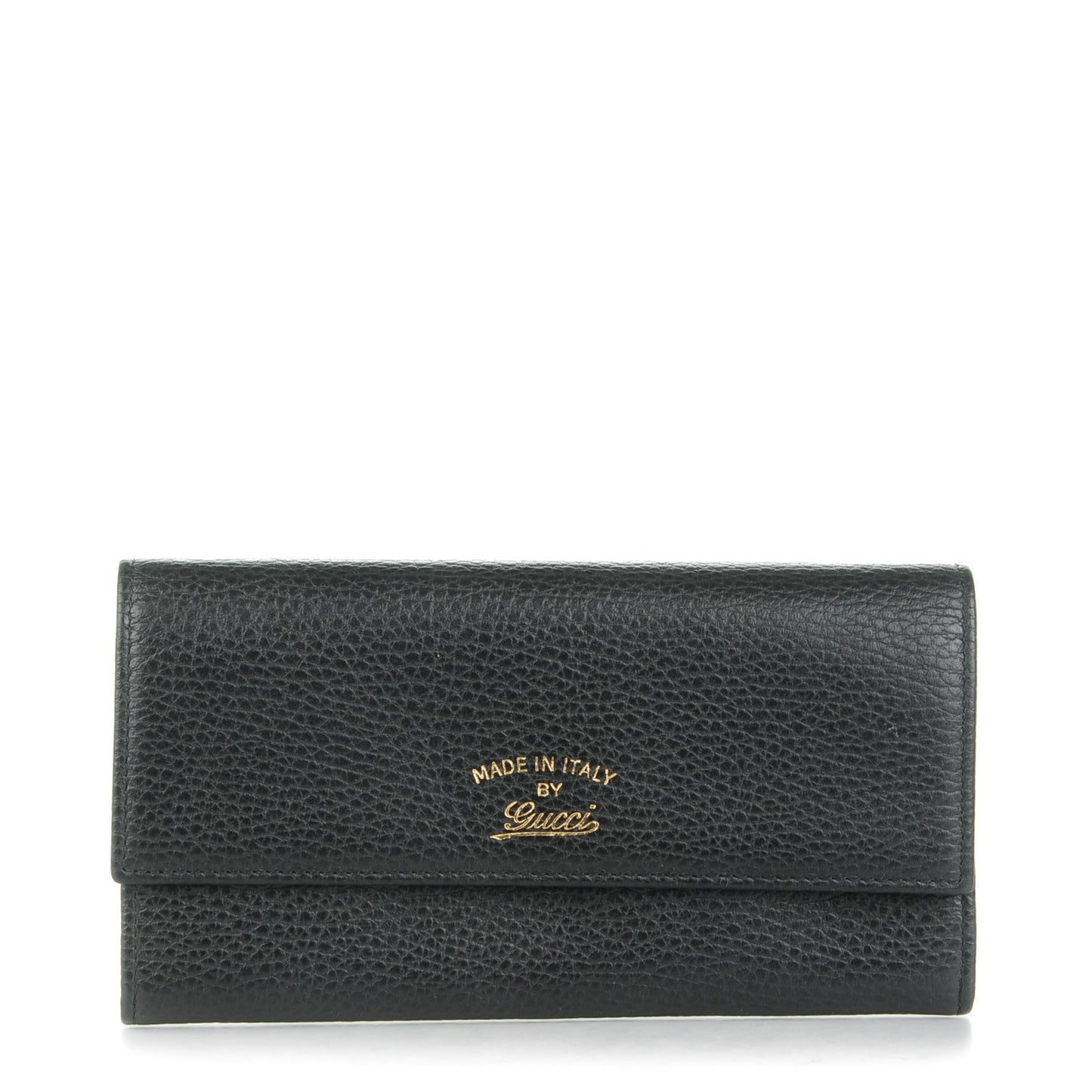 Dollar Calfskin Swing Continental Wallet Black