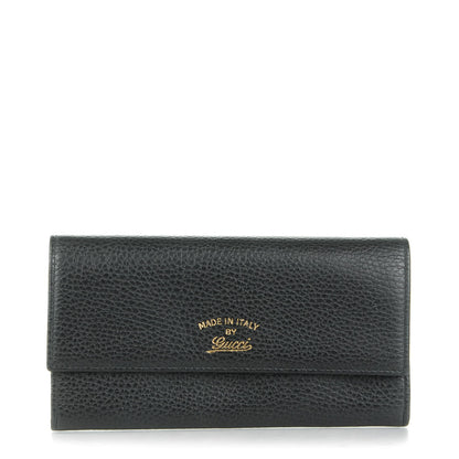 Gucci Dollar Calfskin Swing Continental Wallet Black 1 of 7