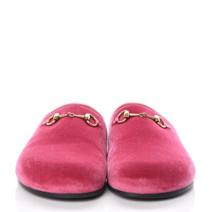Gucci Softy Velvet Malaga Kid Womens Horsebit River Slippers 39 Light Raspberry Rose 2 of 8