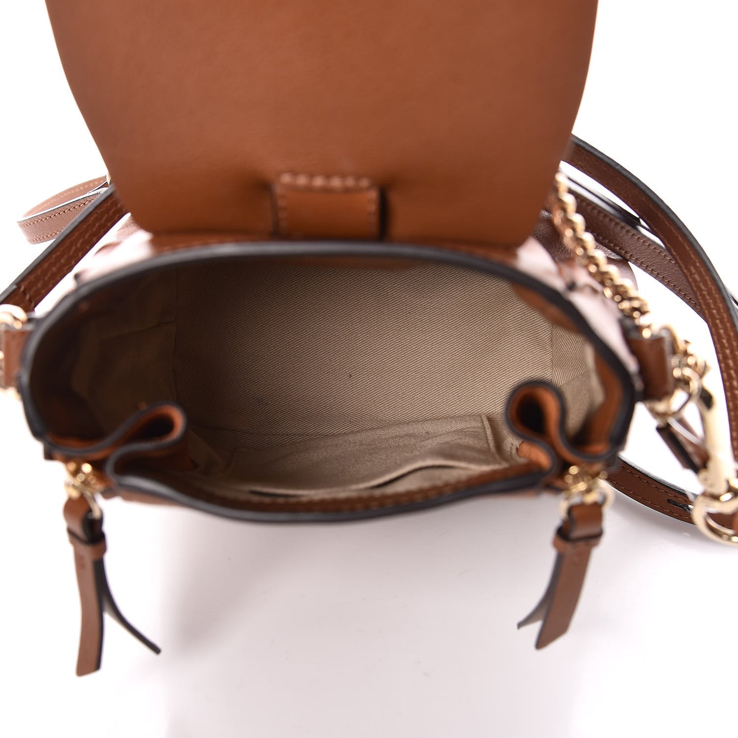 Suede Calfskin Mini Faye Backpack Tan