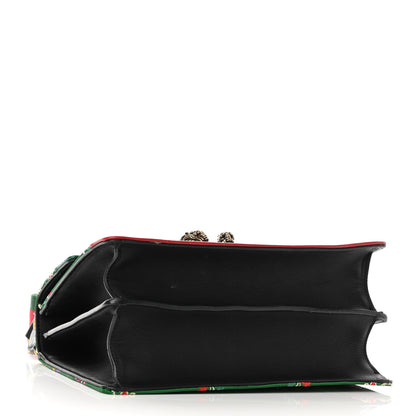 Gucci Jacquard Bamboo Web Floral Medium Dionysus Top Handle Bag Green Red 4 of 9