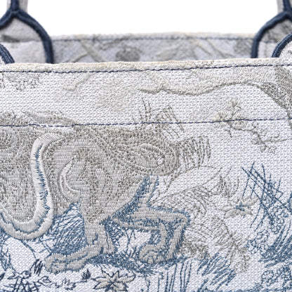 Christian Dior Gradient Canvas Embroidered Large Dioriviera Toile De Jouy Book Tote Blue 8 of 11