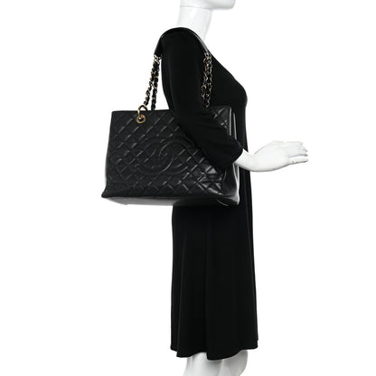Chanel Caviar Quilted Grand Shopping Tote GST Black 2 of 11