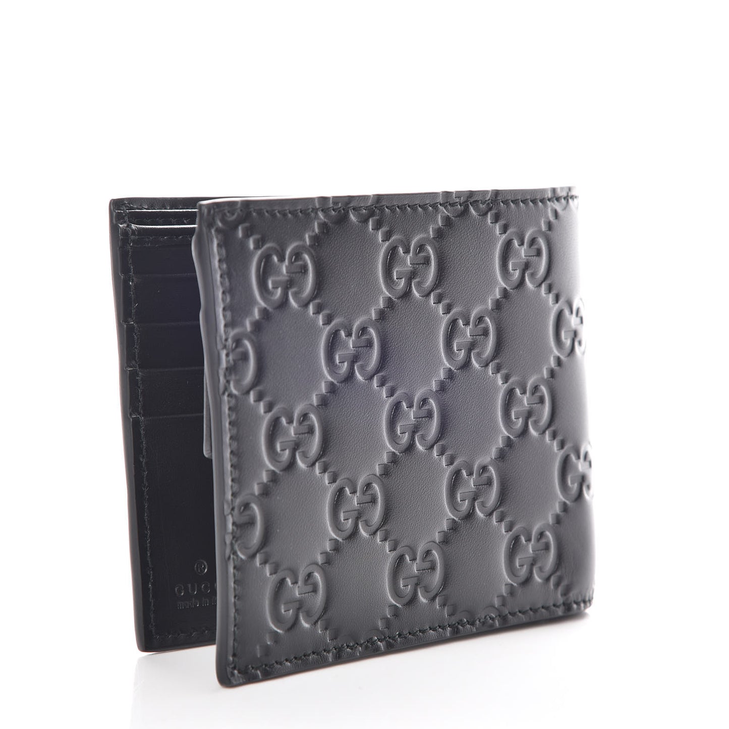 Guccissima Signature Dorian Bi-Fold Wallet Black