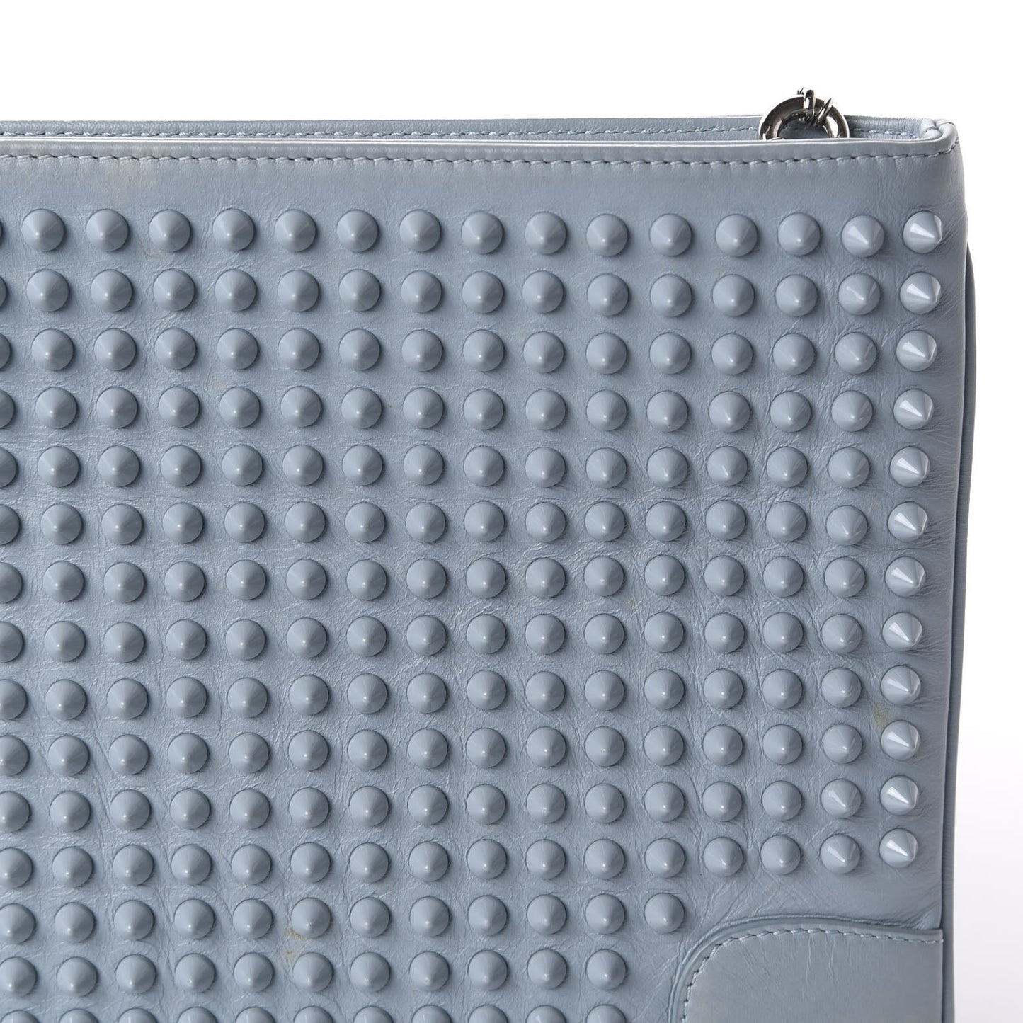 Calfskin Studded Loubiposh Clutch Horizon
