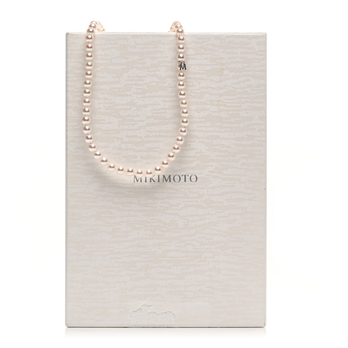 18K White Gold Akoya Cultured Pearl 6-6.5mm Strand Necklace 16"