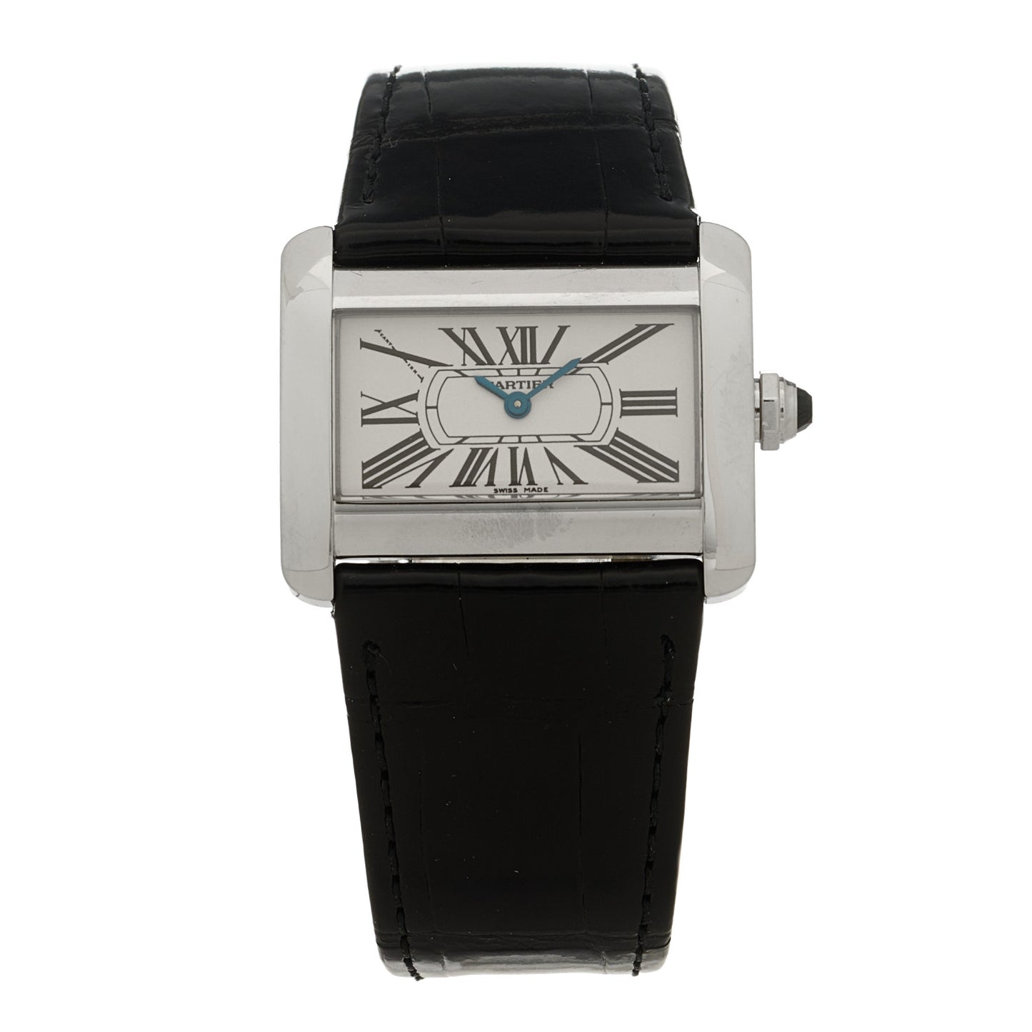 Stainless Steel Alligator 32mm Tank Divan Quartz Watch