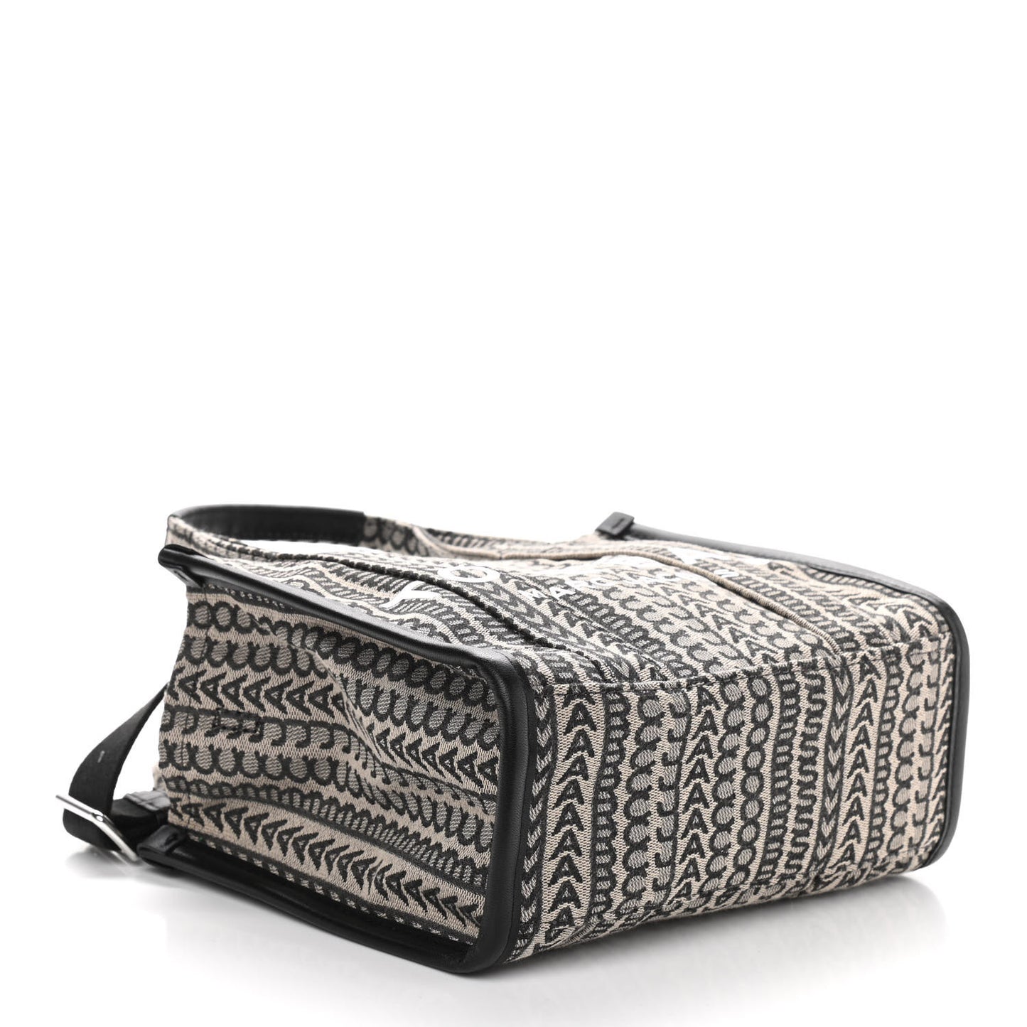 Cotton Jacquard Monogram Mini The Traveler Tote Bag Beige Multicolor