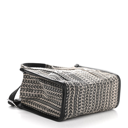 Marc Jacobs Cotton Jacquard Monogram Mini The Traveler Tote Bag Beige Multicolor 3 of 8